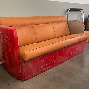 6’ Wide Coke Cooler Seat - Comfortably Seats 3 People